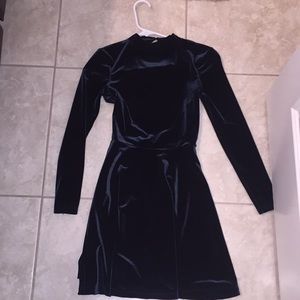 American apparel dark green velvet dress